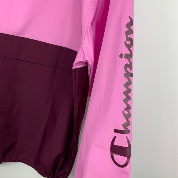 Champion Jacket Pink Stadium Packable Wind Water Resistant NWT - Picture 15 of 16